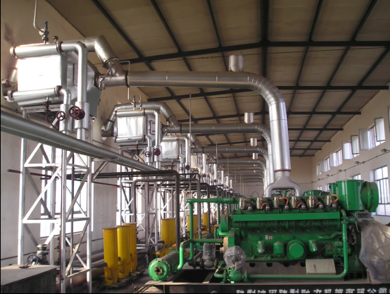 凱能發(fā)電機(jī)組余熱鍋爐安裝現(xiàn)場