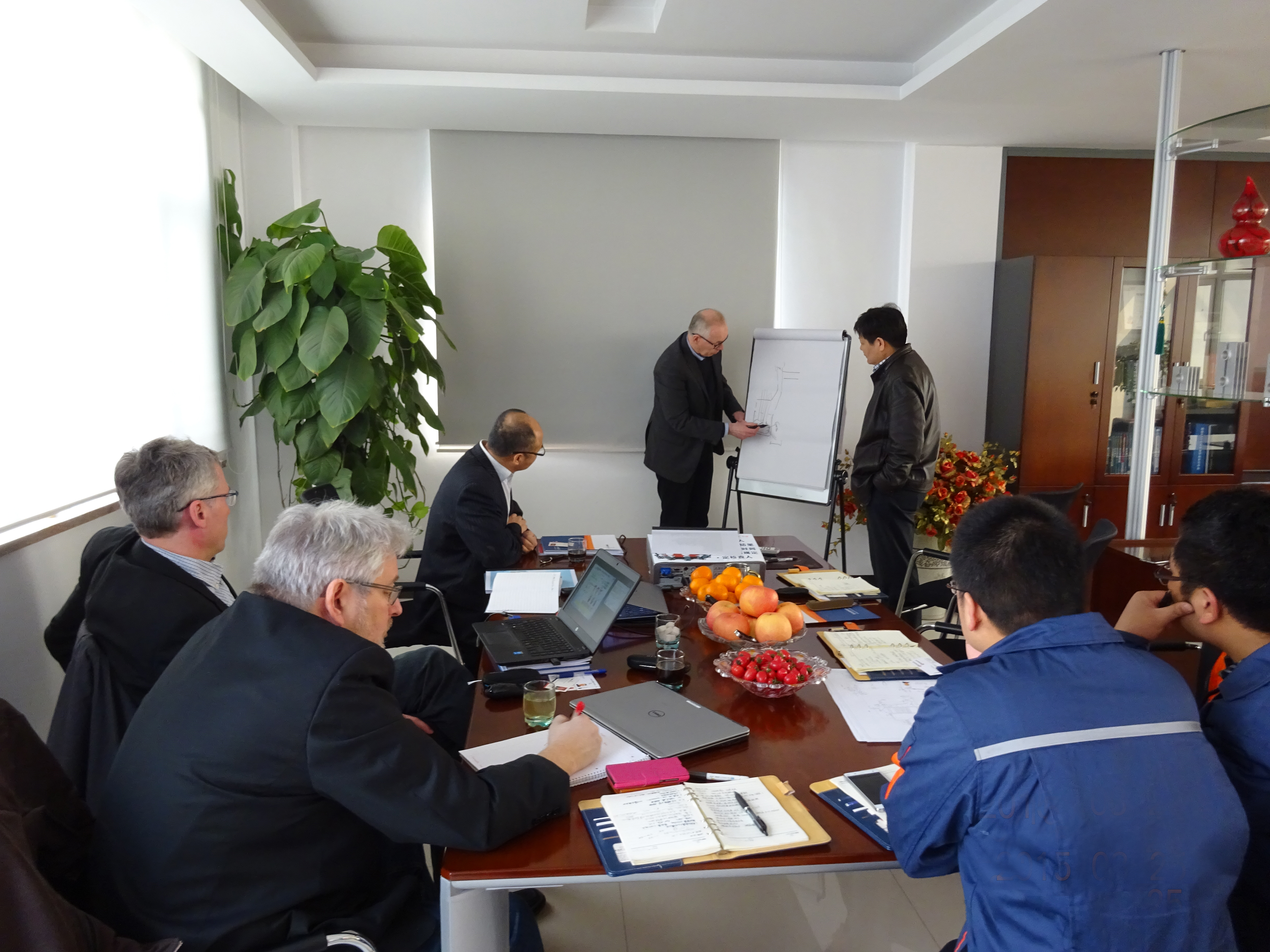 雙方進行技術(shù)交流